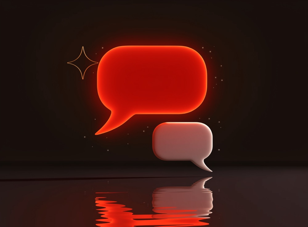 Abstract illustration of an AI assistant answering a question